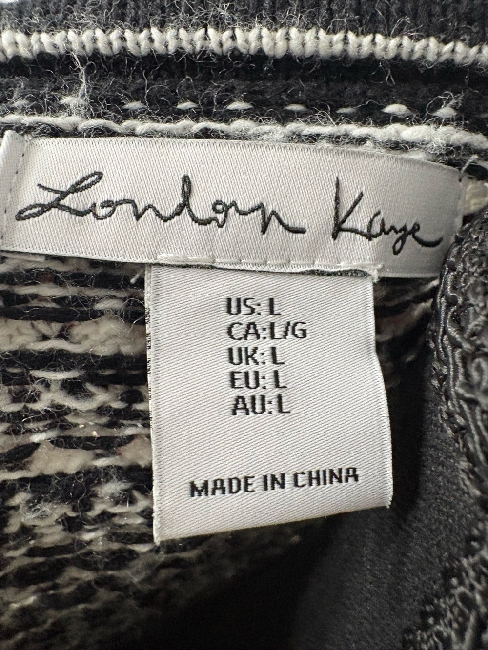 Black and White Tweed Button-Front Cardigan Sweater - Picture 4 of 5